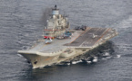 L'unique porte-avions russe brûle
