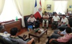 Oscar Temaru:  Rencontre avec Y P REDDY et Lupesina, Frederic Grey porteurs de projets touristiques en Polynésie