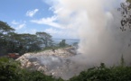 Le dépotoir de Avera en feu