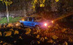 ​Un 4x4 surpris par l'éboulement d'une paroi rocheuse à Orofara
