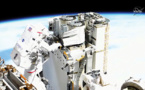 Le Français Thomas Pesquet s'est élancé dans le vide spatial