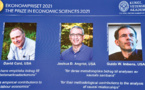 Le Nobel d'économie à un trio de spécialistes en "expériences naturelles"