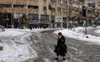 Rare épisode de neige sur Jérusalem et le Proche-Orient