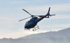 Opération hélicoptère pour changer les poteaux électriques de Vaihiria