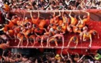 Espagne: des milliers de fêtards dans une bataille géante de tomates