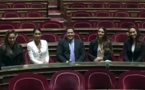 Miss Tahiti et ses dauphines au Sénat