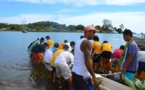 Recyclage d'une pirogue par le collège NDA