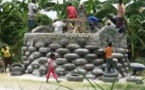 Des "igloos" construits avec des pneus usagés en Colombie