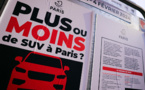 Paris: la tarification du stationnement spéciale SUV approuvée à près de 55%