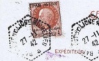 Une lettre affranchie avec des timbres à l'effigie du maréchal Pétain interceptée à Orléans