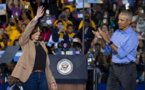 Harris tente de profiter d'un double effet Obama-Springsteen
