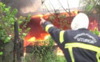 Uturoa : une maison détruite par les flammes quartier Tepua