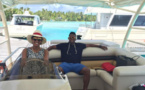Le footballeur Samuel Eto'o en lune de miel à Bora Bora