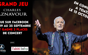 Deux nouvelles places à gagner pour le concert de Charles Aznavour ! Jeu du 19/09/17 au 25/09/17