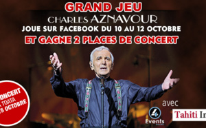 Jeu du 10/10/17 au 12/10/17 : Gagne deux places pour le concert de Charles Aznavour