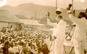 Au départ de Nouméa, le 3 décembre 1916 (Fonds Tony Bambridge).