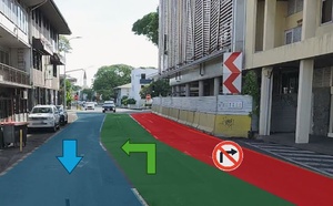 Fermeture voie tourne à droite depuis l’avenue du Commandant Destremau vers l’avenue Pouvanaa o Oopa  pendant les vacances scolaires