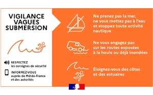 Vague-submersion : extension de la vigilance orange aux Tuamotu Sud et Ouest