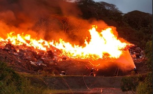 ​Incendie à la déchetterie de Bora Bora