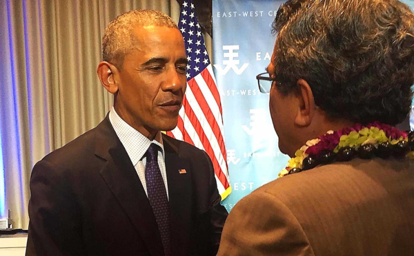Edouard Fritch rencontre Barack Obama à Hawaii