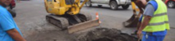 Faa'a : réparation d'une conduite en eau dans le quartier Mai/Batipol