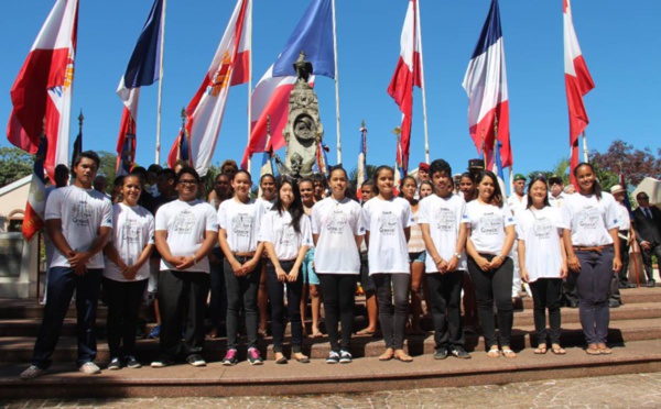 30 jeunes polynésiens à la cérémonie de l'Armistice