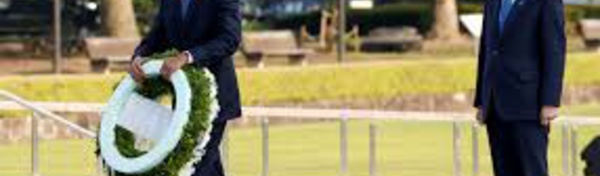 Départ du Premier ministre japonais Abe pour Pearl Harbor