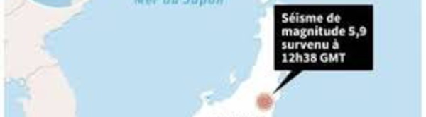 Japon: fort séisme au nord-est de Tokyo, pas de risque de tsunami