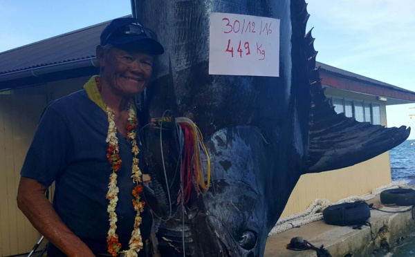 Un haura de 449 kilos pêché à Rikitea