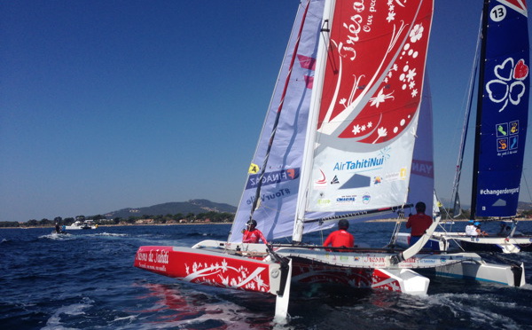 Voile : Un équipage pro à Tahiti pour s’entraîner contre les Trésors