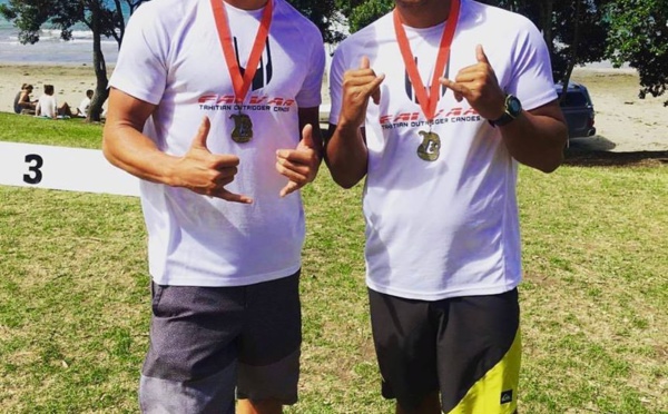 Va’a – Takapuna Beach Cup : Kévin et Tupuria arrivent premiers