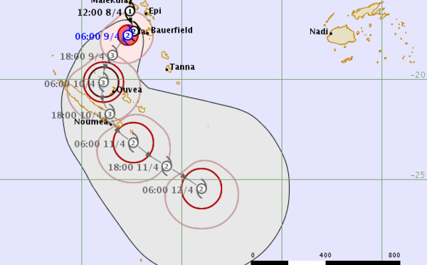 La Nouvelle-Calédonie frappée par un puissant cyclone