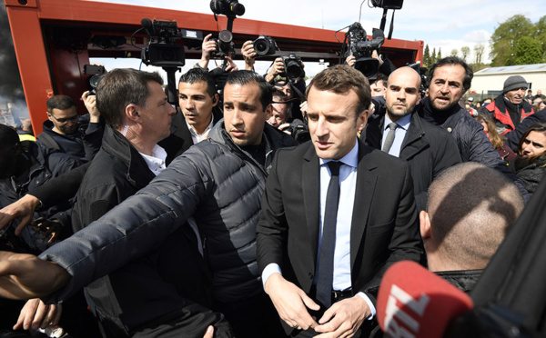 Affrontement à distance Le Pen-Macron à l'usine Whirlpool d'Amiens