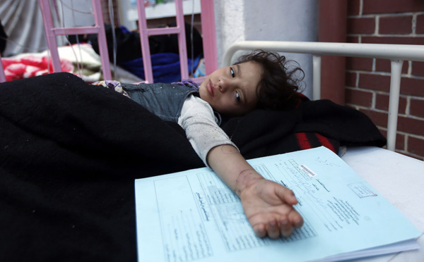 Des centaines de cas suspects de choléra recensés au Yémen