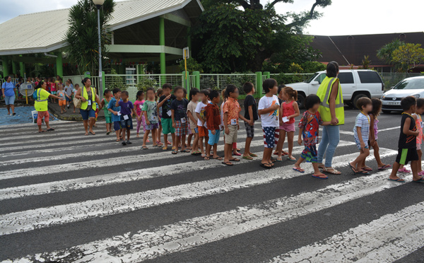 Les élèves de l'est de Papeete en exercice d'évacuation tsunami