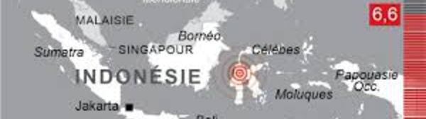 Indonésie: séisme de magnitude 6,6 dans l'île des Célèbes