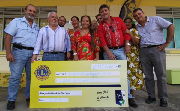 Après les intempéries, le Lions Club consacre un million de francs à l'école de Taaone