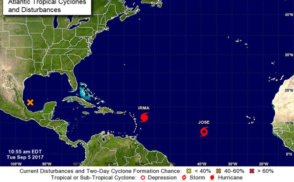 La tempête Jose "proche de la force d'un ouragan"