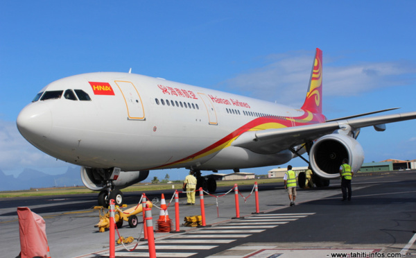 Arrivée du premier vol charter de Hainan Airlines en images 