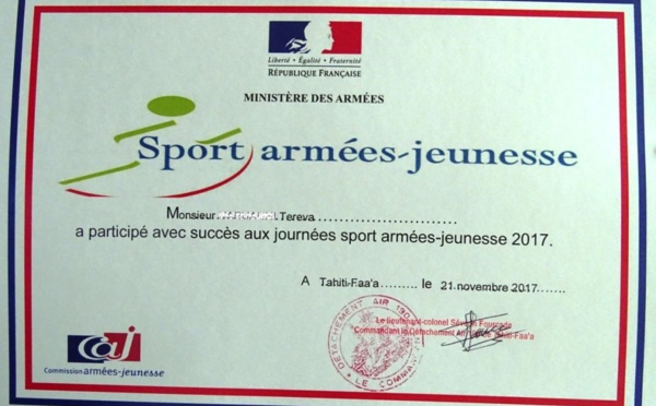 Journée « Sport-armées-jeunesse » sur le DA 190