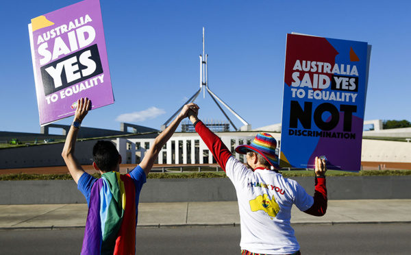 Australie: le Parlement adopte la loi sur le mariage gay