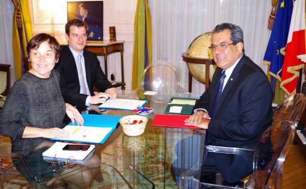Annick Girardin au fenua en janvier 