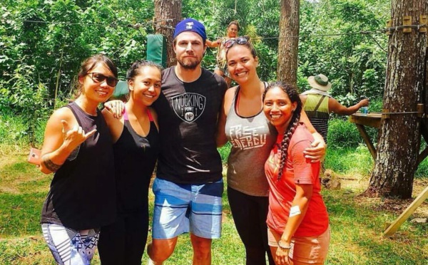 Green Arrow pris de panique…sur l’accrobranche de Moorea