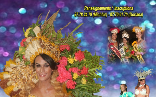 Le casting de Miss Vahine-Tane 2018 est lancé