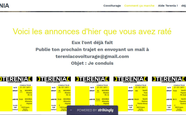 Terenia, première application mobile de covoiturage