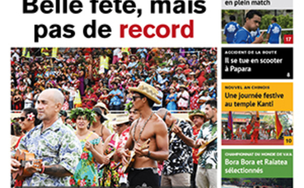 TAHITI INFOS N°1106 du 26 février 2018