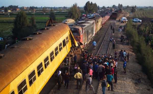Egypte: au moins 12 morts dans une collision ferroviaire