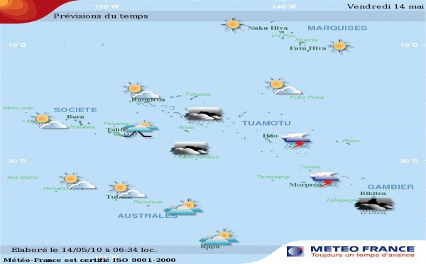 Météo : avis de forte houle sur les Australes et fortes précipitations sur Tuamotu-gambier