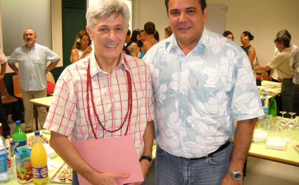 Départ à la retraite de M. Lombardini, directeur de l'école normale