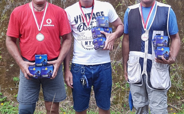 Ball Trap - Compétition Mont Marau : Tuanua Degage devant Pascal Brettes et Gino Mourin